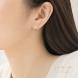 LUJO 10K Yellow Gold Radiant Lab Grown Diamond Prong Set Studs