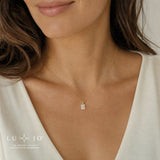 LUJO 10K Yellow Gold Radiant Lab Grown Diamond Solitaire Pendant