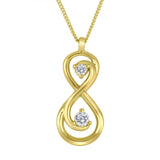 LUJO 10K Yellow Gold Lab Grown Diamond Infinity Twist Pendant