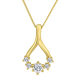 LUJO 10K Yellow Gold Lab Grown Diamond Drop Style Pendant