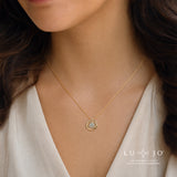 LUJO 10K Yellow Gold Lab Grown Diamond Twist Pendant