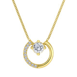 LUJO 10K Yellow Gold Lab Grown Diamond Geometric Necklace