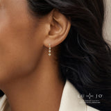 LUJO 10K Yellow Gold Lab Grown Diamond Drop Studs Earrings