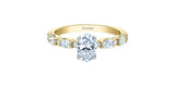MAPLE LEAF DIAMONDS Eternal Flames 18K Yellow Gold Oval Canadian Diamond Elements of Love Ring