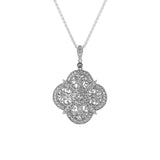 KEITH JACK Sterling Silver Night and Day Reversible Scalloped Pendant