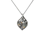 KEITH JACK Sterling Silver & 10K Gold Oxidized Tree Of Life Pendant