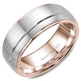 BLEU ROYALE 14K White & Rose Gold 8.5mm Band Ring