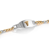 ITALGEM Stainless Steel Gold Ion Plated Figaro Medical Alert Lobster Claw Clasp Bracelet - 8.5''
