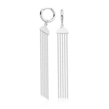 STEELX Stainless Steel Multi Chain Dangling Huggie Earrings