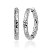 STEELX Stainless Steel Textured Hoops 19mm