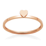 STEELX Stainless Steel Tri-Tone Plated 3 Ring Set Heart/Clover Rings - Size 8