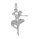 REMBRANDT Sterling Silver Flat Ballet Dancer Charm