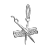 REMBRANDT Sterling Silver Comb and Scissors Charm