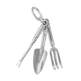 REMBRANDT Sterling Silver Gardening Tools Set Charm