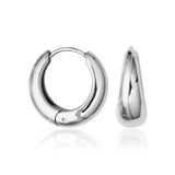 STEELX Stainless Steel Puffy Hoops 19mm