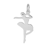 REMBRANDT Sterling Silver Flat Ballet Dancer Charm