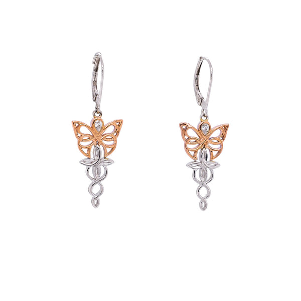 Butterfly Earrings - Rose Gold or Yellow Gold